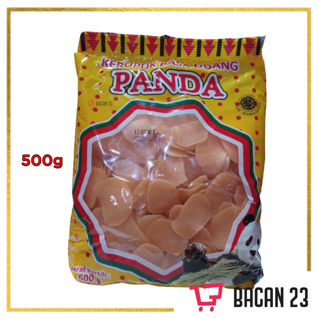 Kerupuk Rasa Udang Panda 500gr / Kerupuk Udang / Bacan 23 - Bacan23