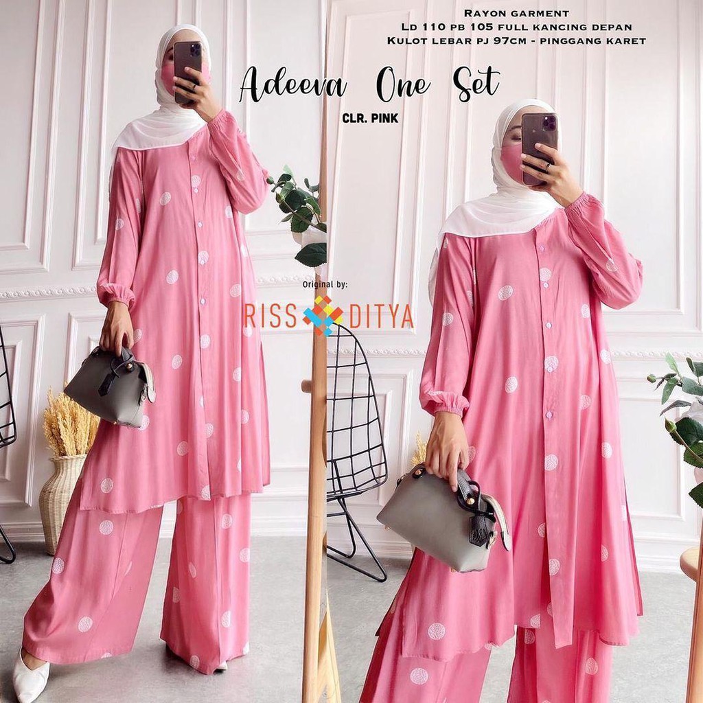 Setelan Jumbo ld 110 120 130 140 One Set Rayon Terbaru Setcel Big Size Free Masker Model Milie