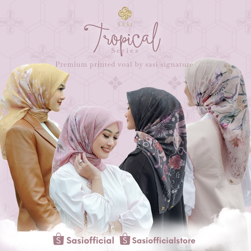 Hijab segiempat voal motif printing scarf lasercut ala deenay kw button scarf lasabelle vanilla hija