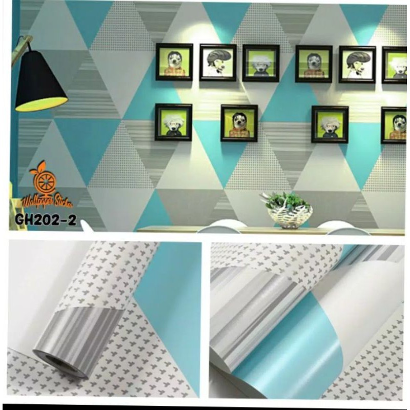 Wallpaper sticker dinding 45cmx 10m karakter  segitiga gh202-2