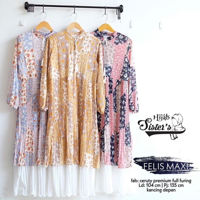 Felis Maxy Dress Ceruty Plisket