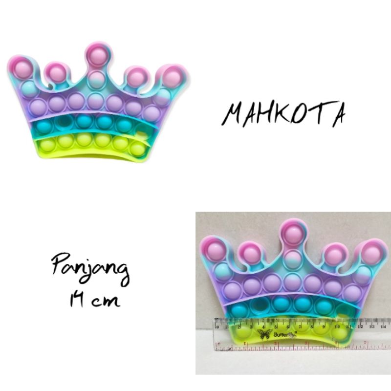 ( COD ) Mainan Anak Pencet Pop It Rainbow / Pop It Rainbow Murah / Mainan Pop It-Mahkota