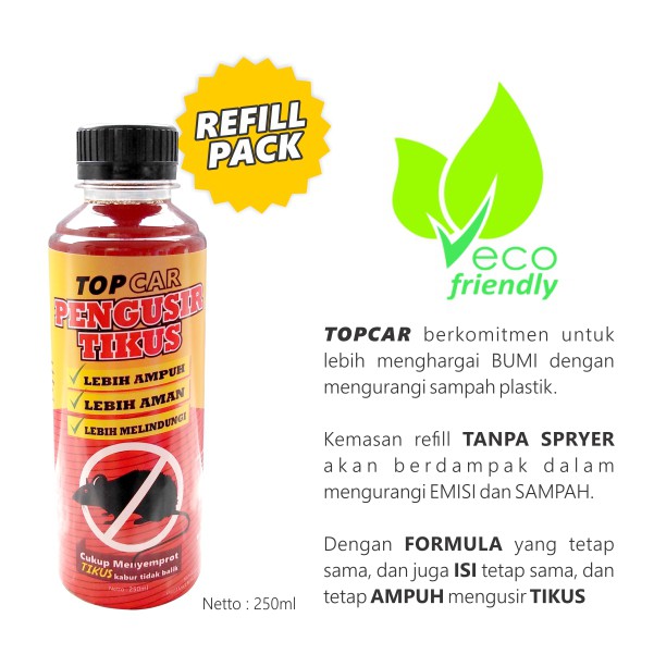 TOPCAR Pengusir Tikus Mobil Ampuh Refill Pack PAKET HEMAT