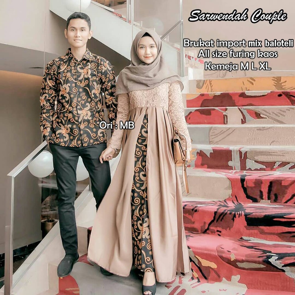 Maura Couple - Sania Ruffle Batik Couple ori Ndoro jowi DNT Garansi Termurah Shopee - SARWENDAH