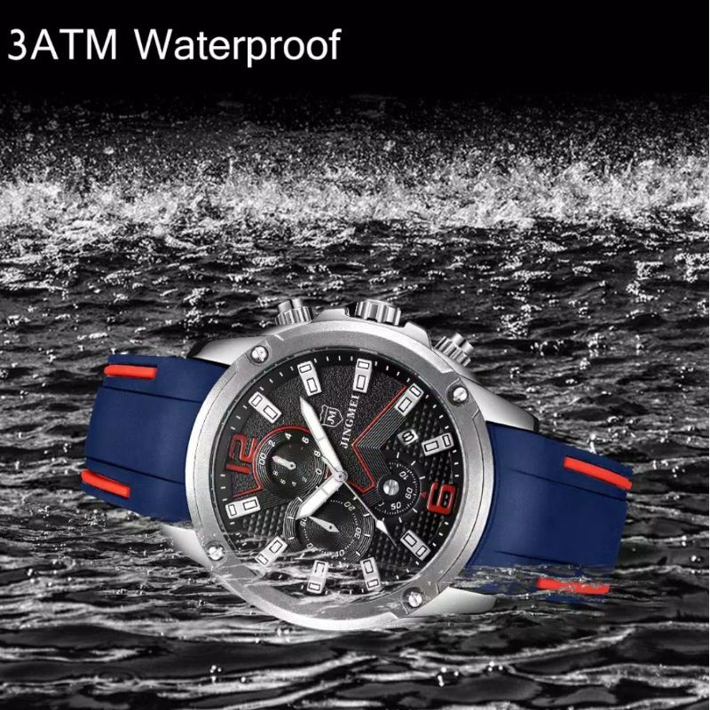 JINGMEI jam tangan pria sport olah raga kasual