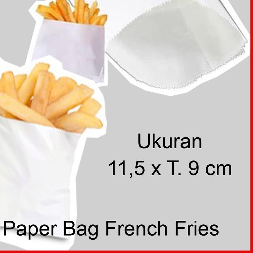 

► kertas kentang isi 100 pcs MURAH/ Paper Bag Kentang / French Fries paper/ sos bag/ paper fries/ kantong kentang/ kertas donat/ donut paper bag/sos bag/ paper bag ✺