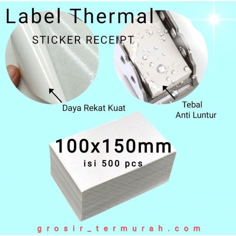 

Kertas Thermal Label Lipat Barcode 100x150 A6 Isi 500 Pcs