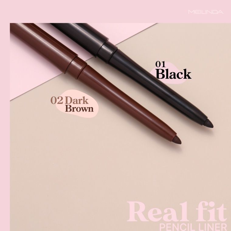 NEW PRODUCT Meilinda Real Fit Pencil Liner Eyeliner Waterproof | Eye liner Thailand Wajib Punya