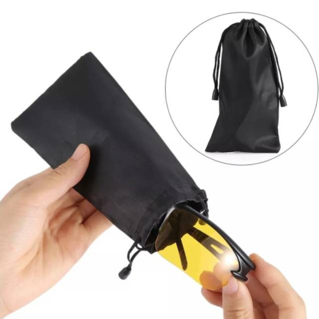 Tempat kacamata Kantung Pouch Serut untuk Kacamata / Tempat Kacamata (1 pcs) -KSK