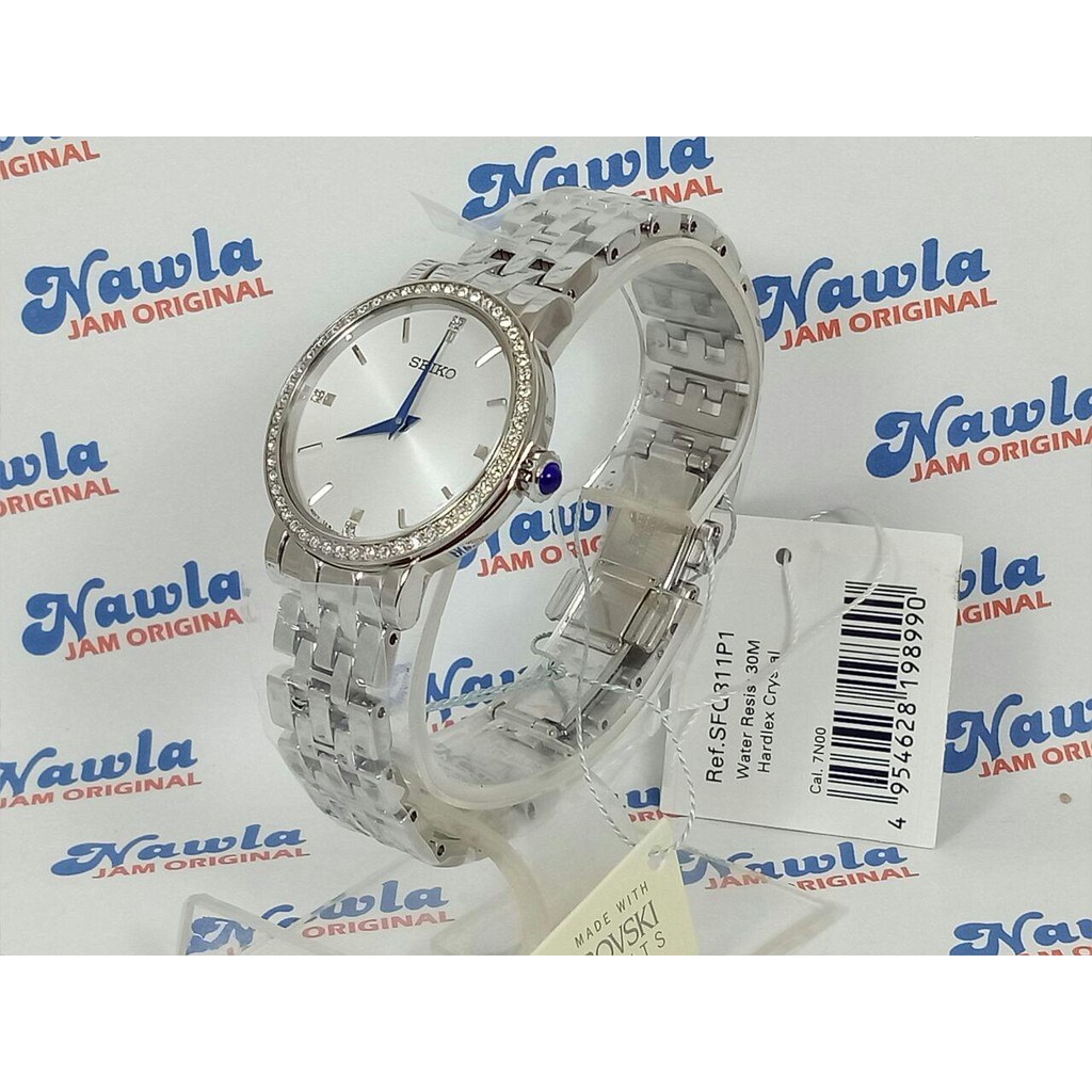 Seiko Ladies SFQ811P1 Quartz Crystal Silver - Jam Tangan Wanita SFQ811