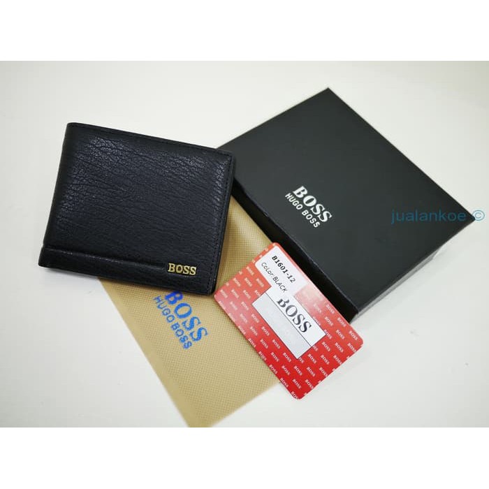 dompet kulit pria Hugo Boss DK1601-12 black