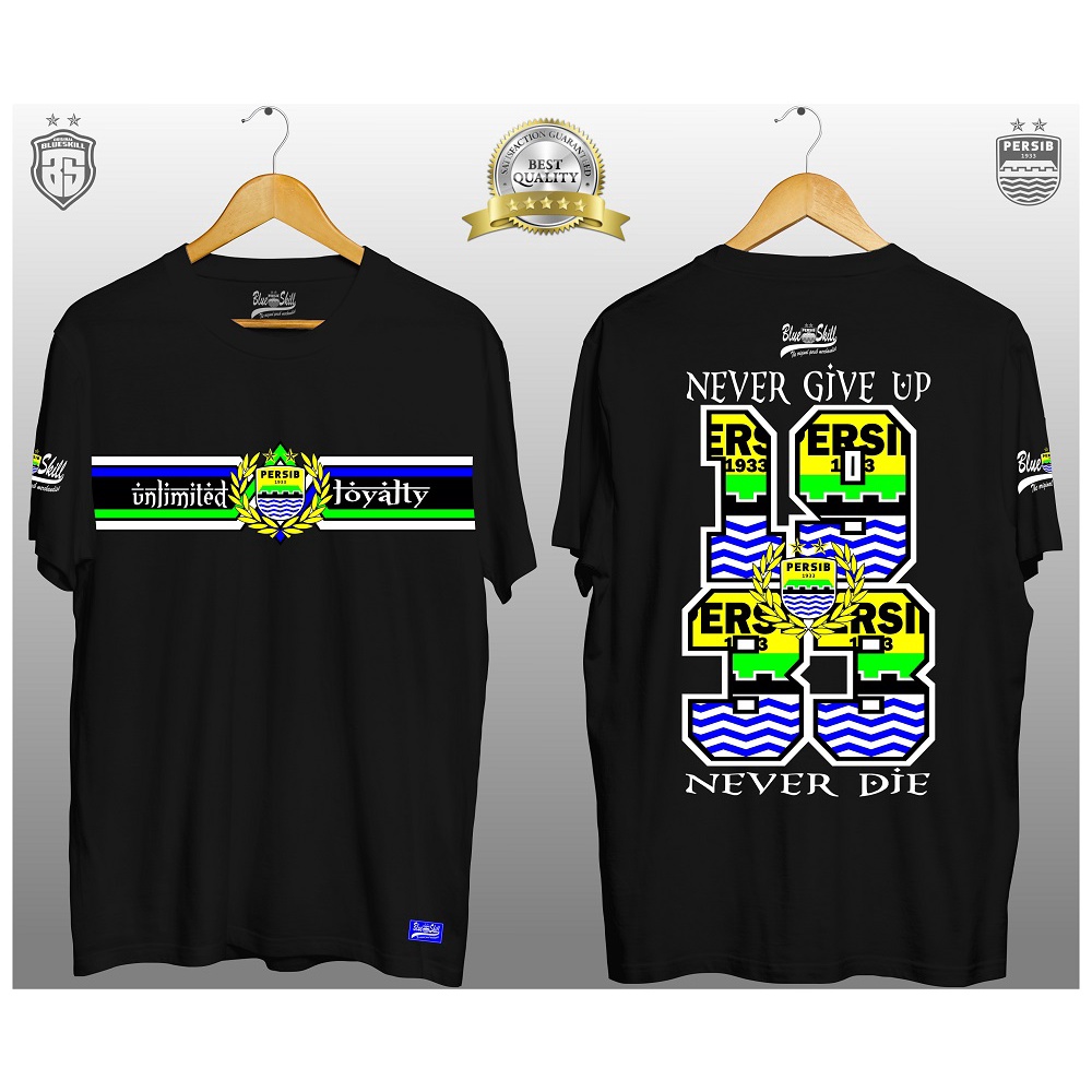 Kaos persib pendek / kaos persib unlimited loyalty 1933 / kaos persib untuk pria dan wanita / kaos originalblueskill