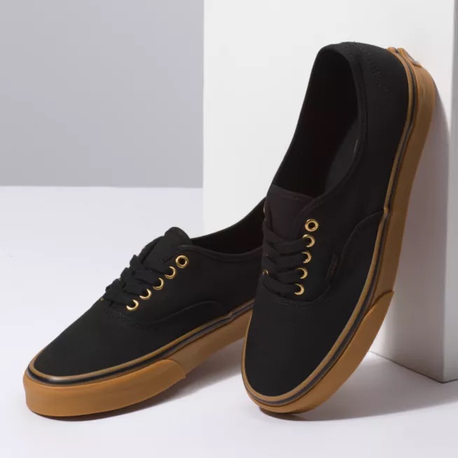 Sepatu Sneakers Authentic Gum Sepatu Sneakers Pria Wanita Full Black Murah