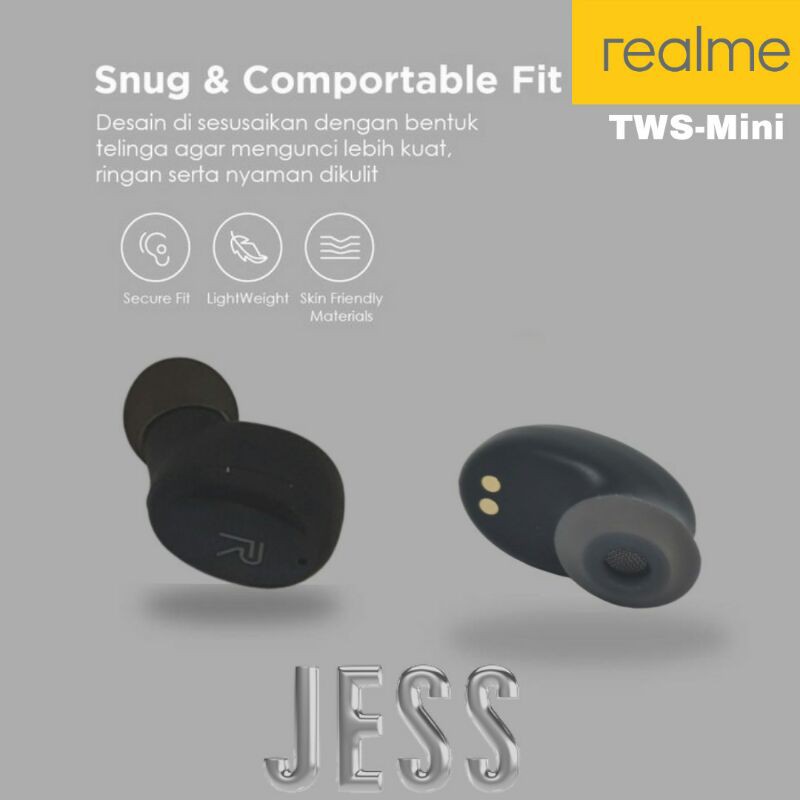 Headset Realme Sport Active Lite True Wireless Stereo Earbuds TWS Super Mini Earphone Bluetooth