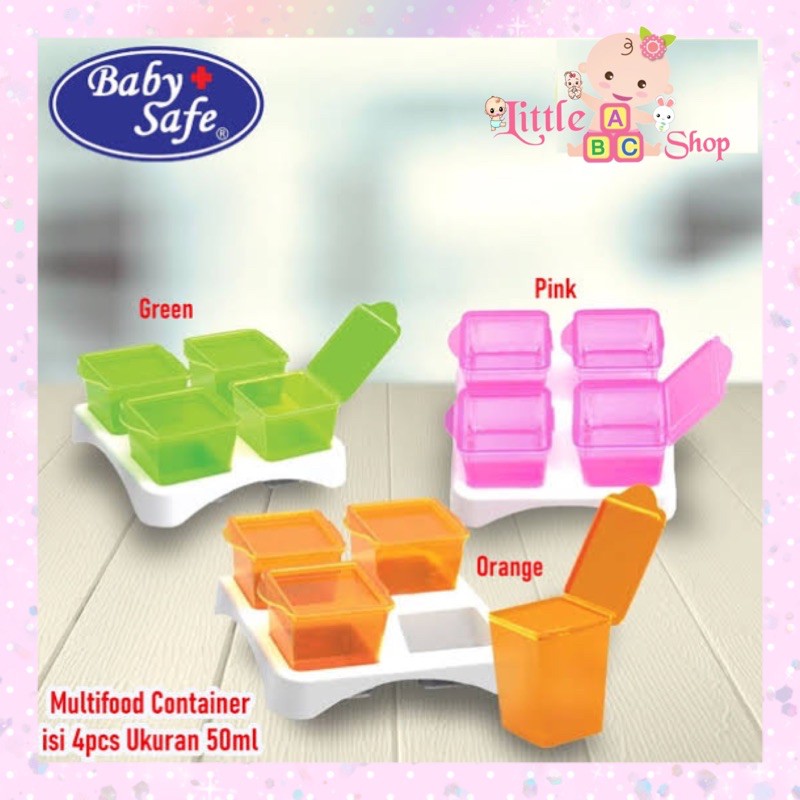 Babysafe Multi Food Container AP009 / Baby Safe Tempat penyimpanan Mpasi