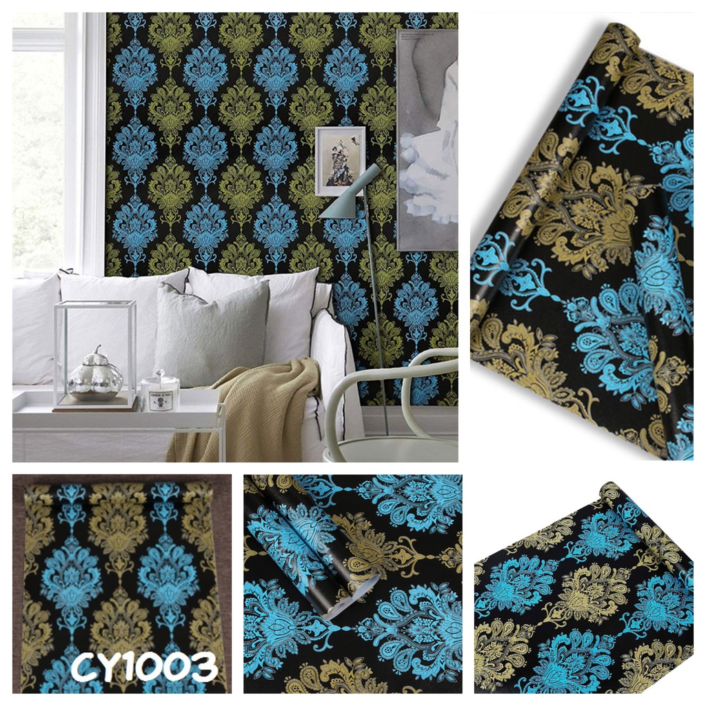 Wallpaper Dinding Kamar Tidur Wallpaper Dinding 3D Wallstiker 45cm x 10meter Wallpaper Dinding Premium-CY1003