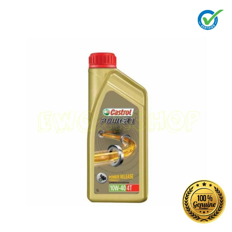 OLI CASTROL POWER 1 10W-40 4T 1 L 100% Original Product