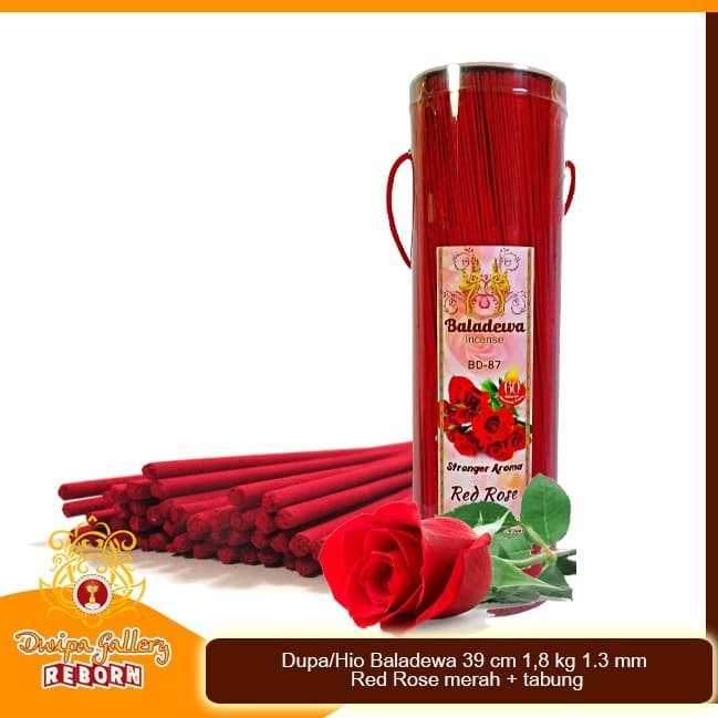 Dupa/ Hio Baladewa 39 cm 1.8 kg 1.3 mm Red Rose merah + Tabung PVC