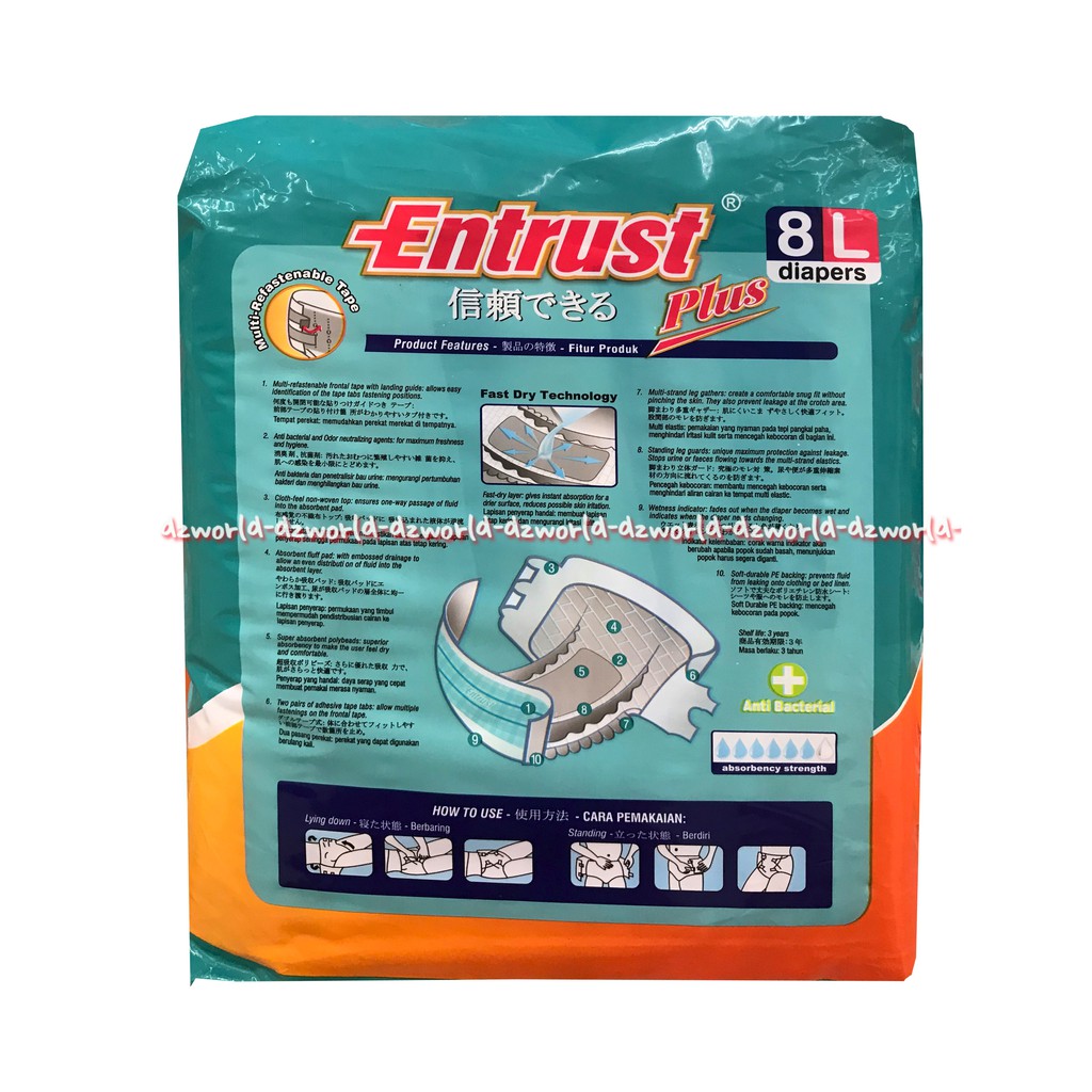 Entrust Plus Diapers Popok Dewasa 8L Entrus