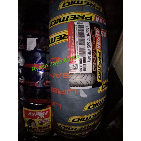 Ban Tubeless Aspira Premio Urbano Rear 120/70-17 for Byson/Vixion/cb 150R/CBR 150R/CBR 250R/Ninja