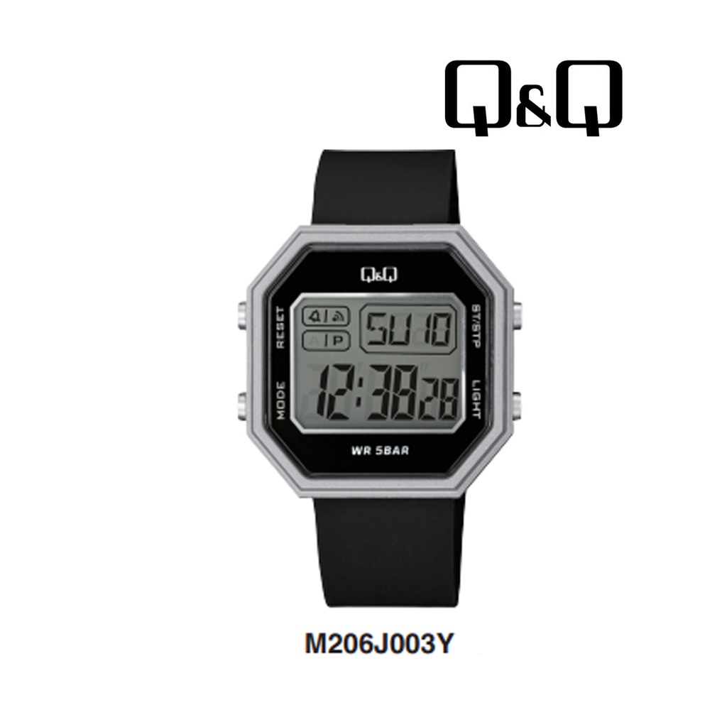 Jam Tangan Pria Stylist Sporty Casual Digital Original Q&amp;Q QnQ QQ M206 M206J Series