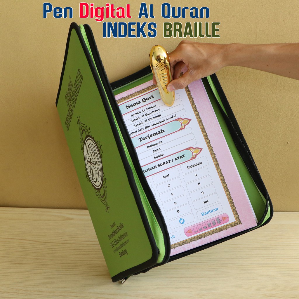 Pen Digital Al Quran Indeks Braille Tunanetra TERBARU Garansi 1 tahun