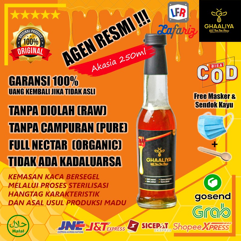 

Madu Murni Hutan Asli 250ml Nektar Bunga Akasia 100% Alami Pure Natural Raw Honey Minuman Kesehatan