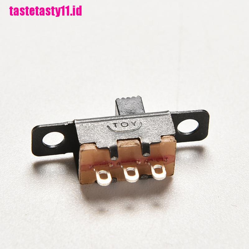 20 Pcs 3 Solder Lug Pin 2 Posisi ON / ON / ON SPDT Panel Slide Vertikal Mini