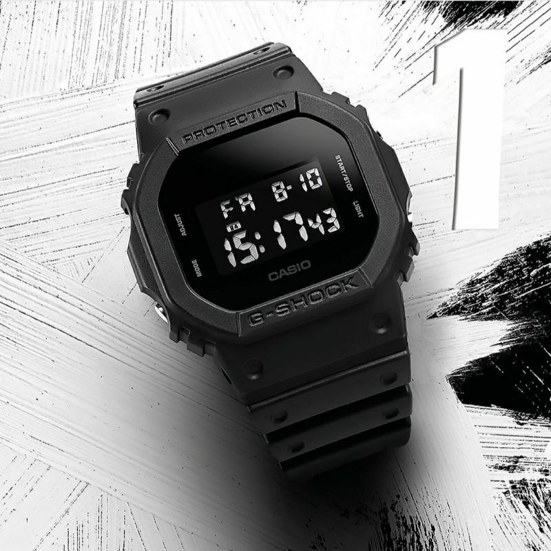 Casio G-Shock DW-5600 BB Jam Tangan GShock DW5600 ALL Black