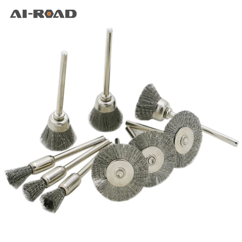 45pc Mini Stainless Steel Wire Cup Mix Brush Polishing Brush Set Fits Dremel Rotary Tool Metal Shopee Indonesia