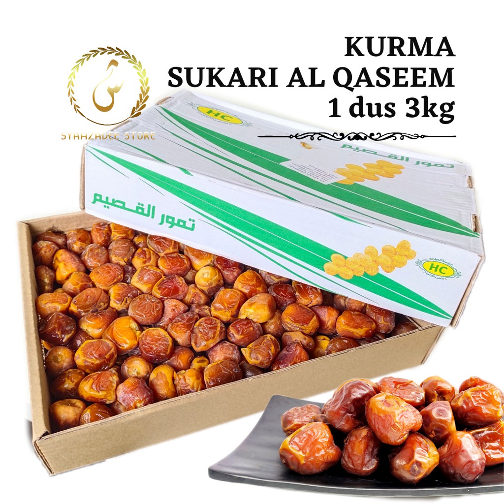 Kurma Sukari Al Qasem 3kg 1 dus