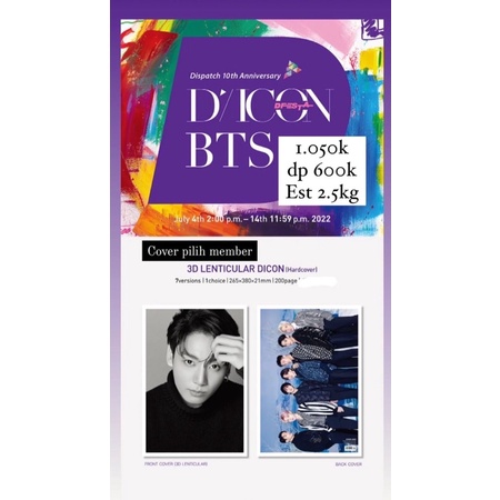 [PLNSN] FULL SET DICON BTS