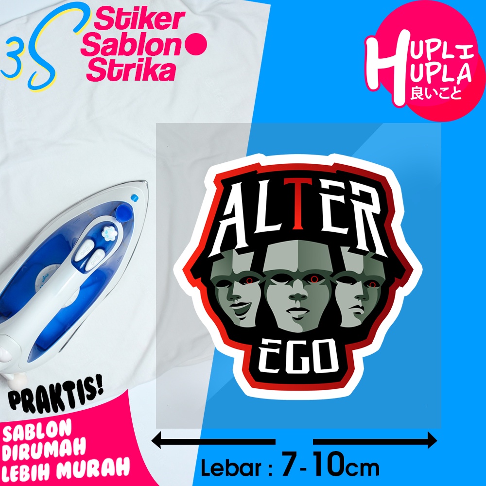 Stiker Sablon Setrika Alter Ego Esports Team Esport Sticker Emblem Gosok Untuk Baju dan Jersey