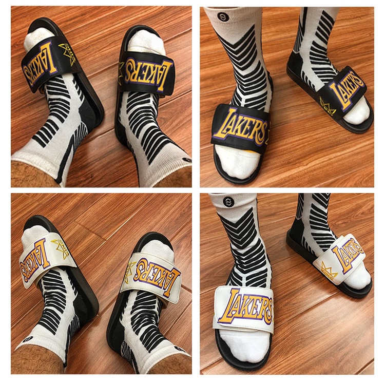 Sandal slip on / sandal santai / sandal formal LA lakers