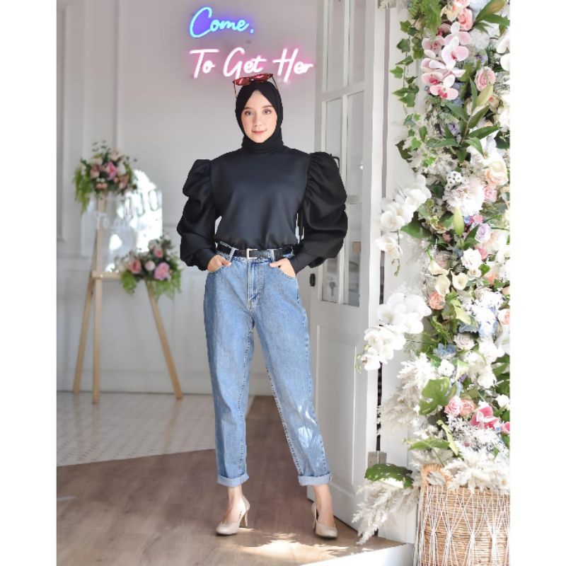 'MELVA BLOUSE ' / Atasan Wanita / Blouse Korea / Blouse Wanita