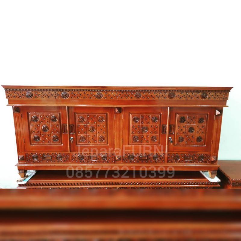 BUFET TV KAYU JATI MEJA TV JATI JEPARA