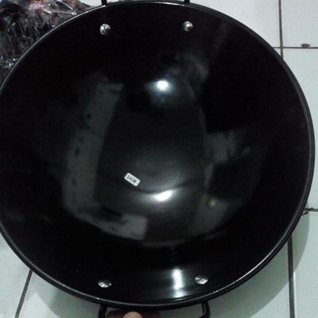Wajan Enamel Kuping Warna Hitam Uk 34inch