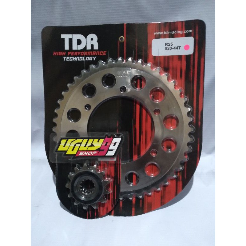 GIR GEAR TDR depan dan belakang NINJA 250FI/RR MONO/CARBU/R25/