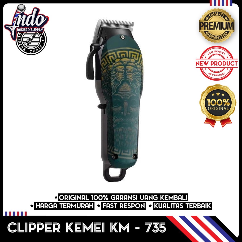 Alat Cukur Rambut Kemei 735 Hair Clipper Cordless KM 735 SKULL / ALAT CUKUR TENGKORAK