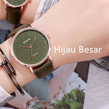 ✨HOT SALE✨ WATCHYOU Jam Tangan A0010 Wanita Casual Gaya Retro Korea untuk Pasangan-Hijau Besar