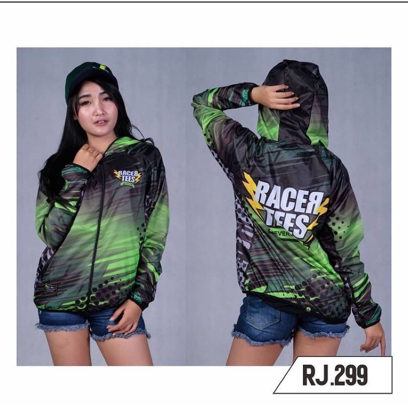 RACERTEES - Jaket Distro Parasut Pria wanita | Jaket Racertees RJ 299 Original