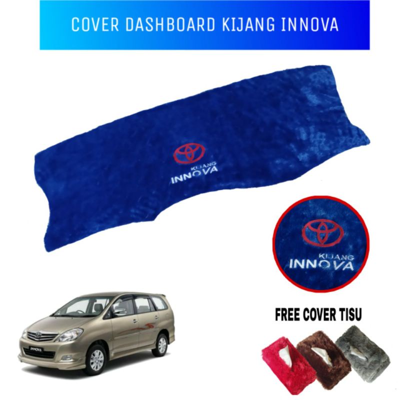 Cover alas karpet dashboard mobil kijang INNOVA bulu bordir custom nama