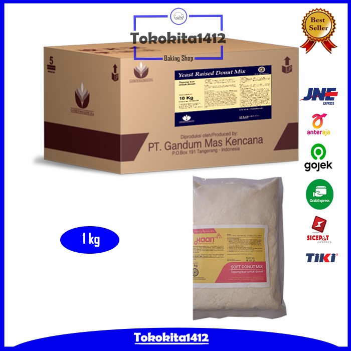 HAAN Premix Soft Donut Mix Powder Instant Tepung Siap Pakai Donat 1 kg