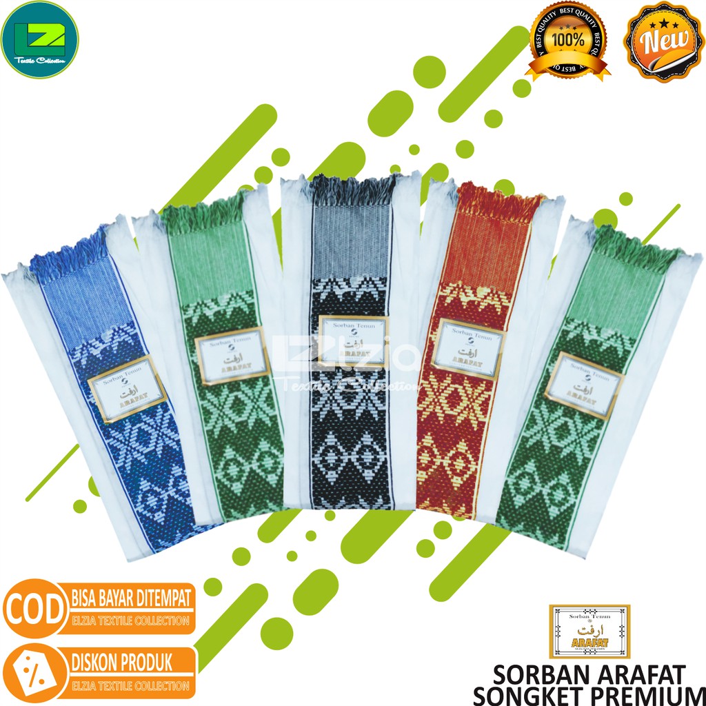 SORBAN HAJI SORBAN ARAFAT MOTIF SONGKET PREMIUM