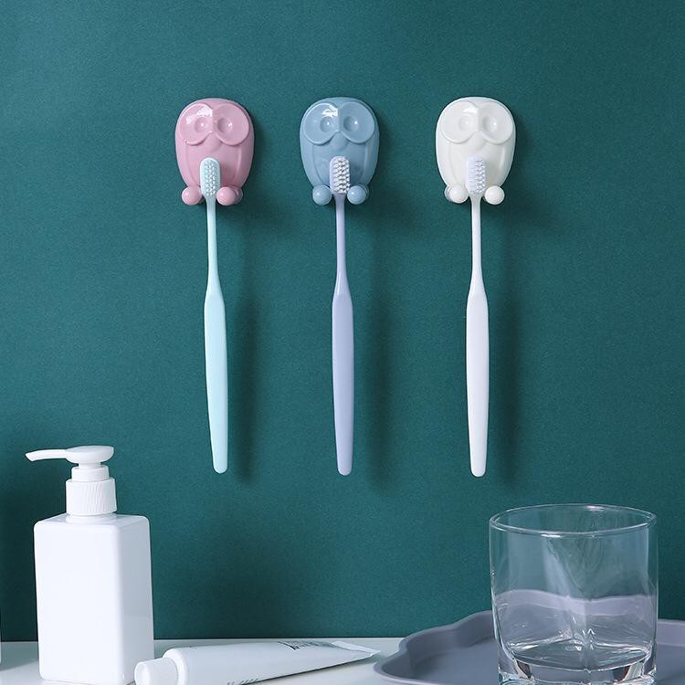 Toothbrush Hanger Motif Owl / Hook Kabel Charger Sahaver Sikat Gigi