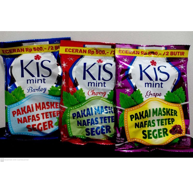 

Permen KIS Mint 1 pack Barley Mint, Grape Mint, Cherry Mint