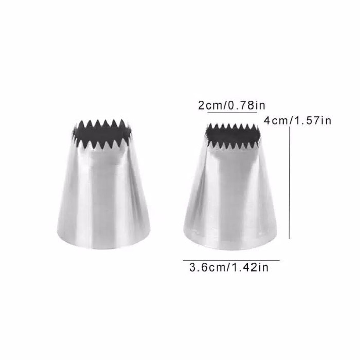 

Flash Sale - Spuit/Nozzle Large Square From China / Icing Piping Nozzles - 24 Teeths