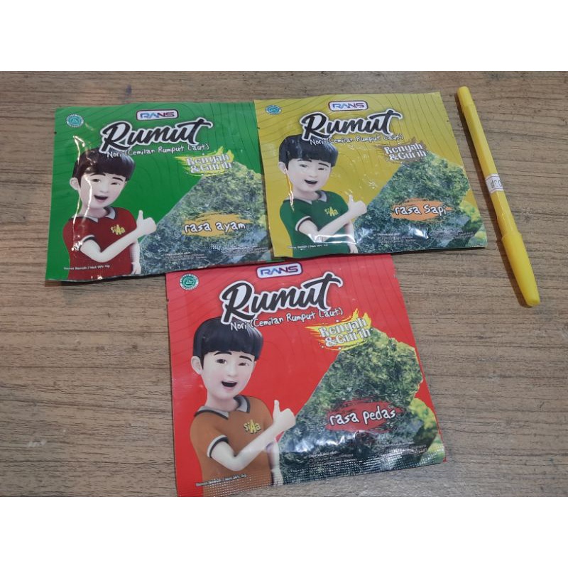 

1Box (12pc) Rumut Rumput Laut Nori Snack si Aa Rafatar