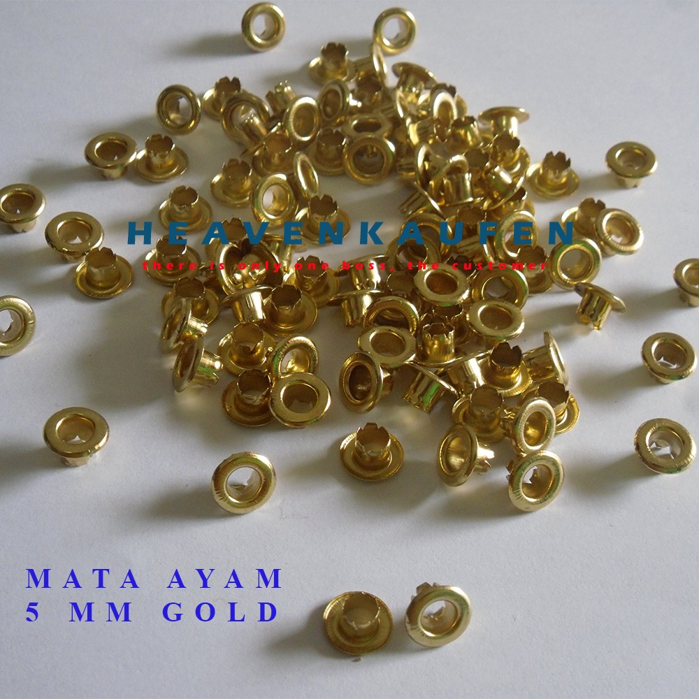 Mata Ayam 5 mm Gold/Emas Harga Per Pack isi 100 pcs