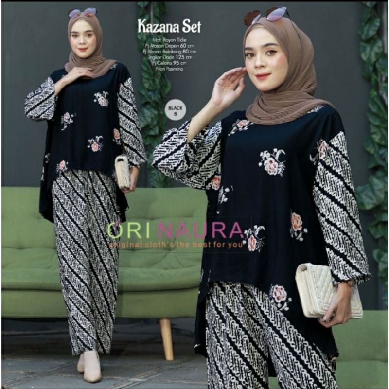 Set cp kazana mini duyung malaman hitam combi cap best